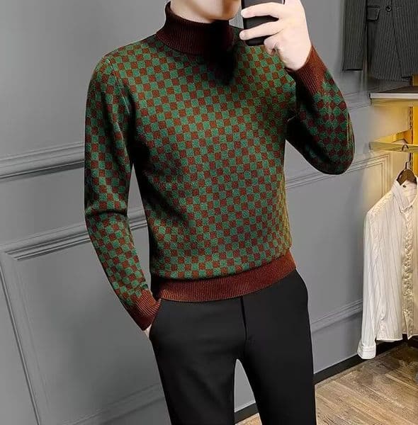 Mens Designer Turtle Neck Sweaters Fashion Knit Jumper High Street Pullover Sweater for Men Women Autumn Knitted Sweatshirts Winter Casual Sweats