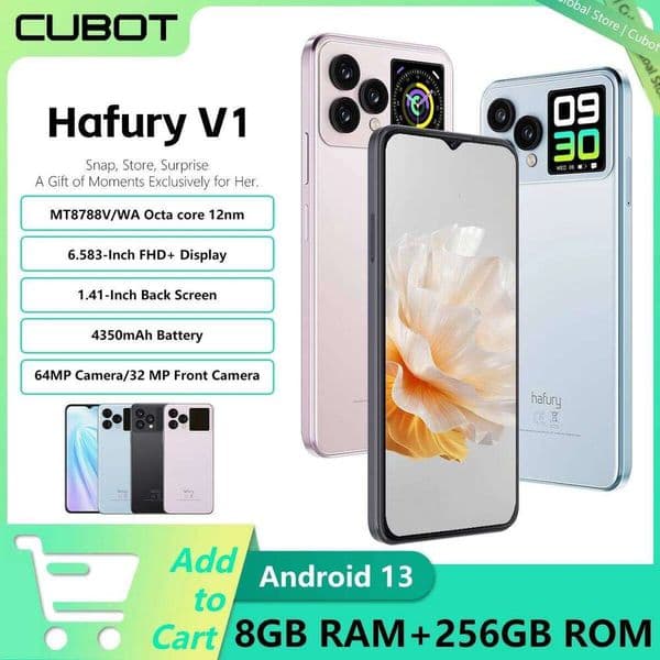 Global Version Cubot Hafury V Android Smartphone GB RAM ROM Screen MP Camera NFC Dual G Phone