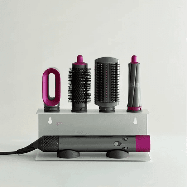 Hooks Non Perforated Hair Dryer Storage Rack Bathroom Accessories Sorting Straightener Curling Iron