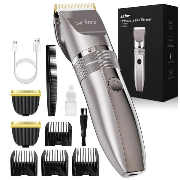 SEJOY Electric Hair Trimmer for Men Clippers Barbers Rechargeable Cordless Shaver OiI Not Included 250825
