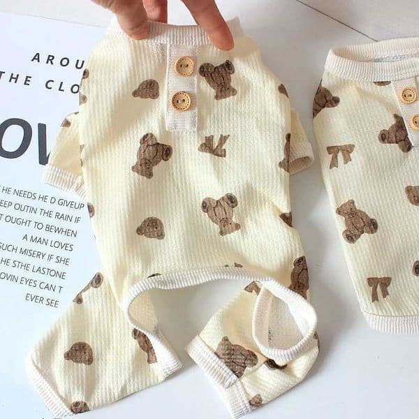 Pet Dog Jumpsuits Bear Vest Spring Summer Clothes for Teddy French Bulldog Comfort Breathable Puppy Custume Z250902