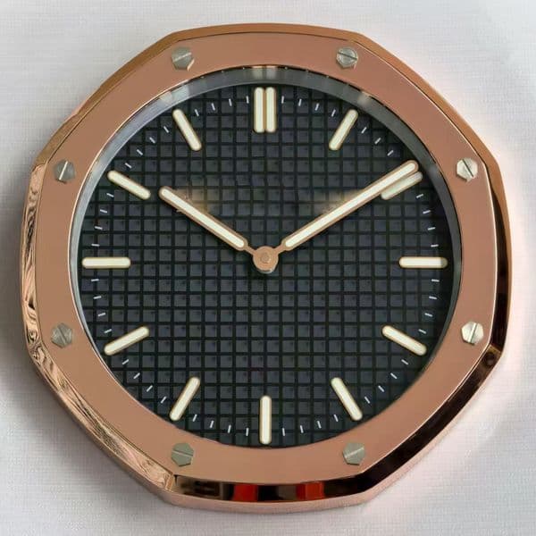 Gift Home Decor Wall Clock Metal Art Golden Rose Gold Wall Clocks Brief Luxury Design Large Watch Living Room Office Glow In Dark T260514