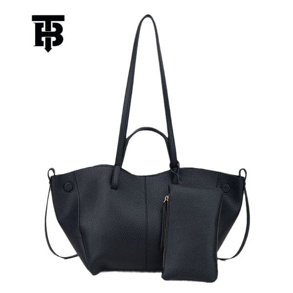 TB BHULAMTE Designer Fashionable Commuting Large-capacity Single-shoulder Bag, Lychee Pattern Niche Handbag Trendy Tote Mother-and-child Bag Light Luxury