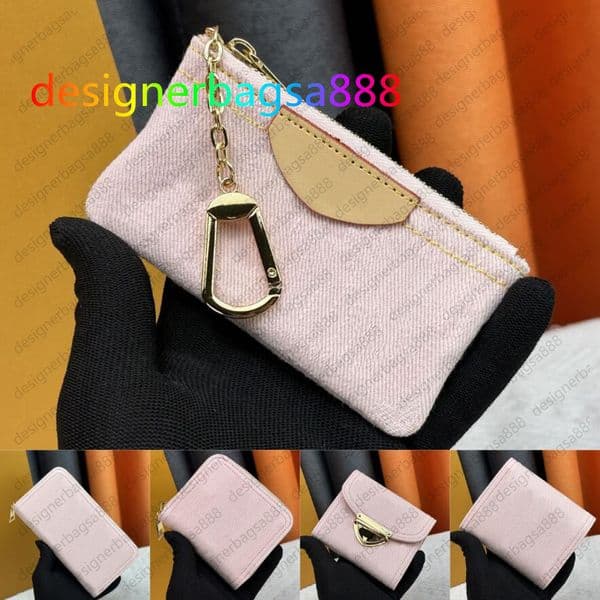 Luxurys pink Denim Wallet Designer Wallet Men's Women's Zipper Wallet Mini purse designer bag Card Holder Coin Wallets Key Holder Cards Holder Long Wallet short purses