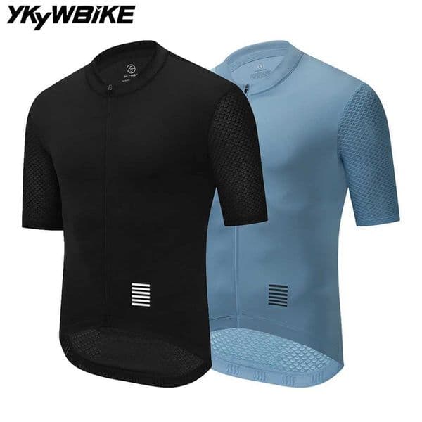 YKYWBIKE Men Cycling Jersey Short Sleeve Reflective Summer MTB Shirt Downhill Jersey Team Mountain Bicycle Clothing Z250903