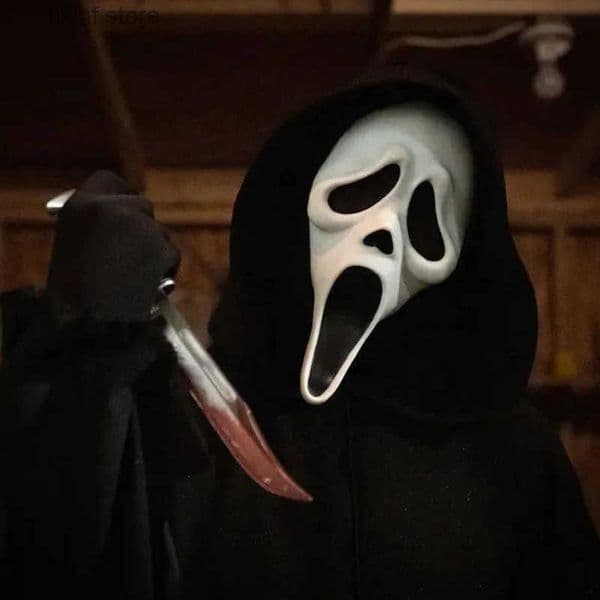 Halloween Scream Mask Scary Costume Accessory for Adults Party Pranks Horror Cosplay Party Scary Props T250903