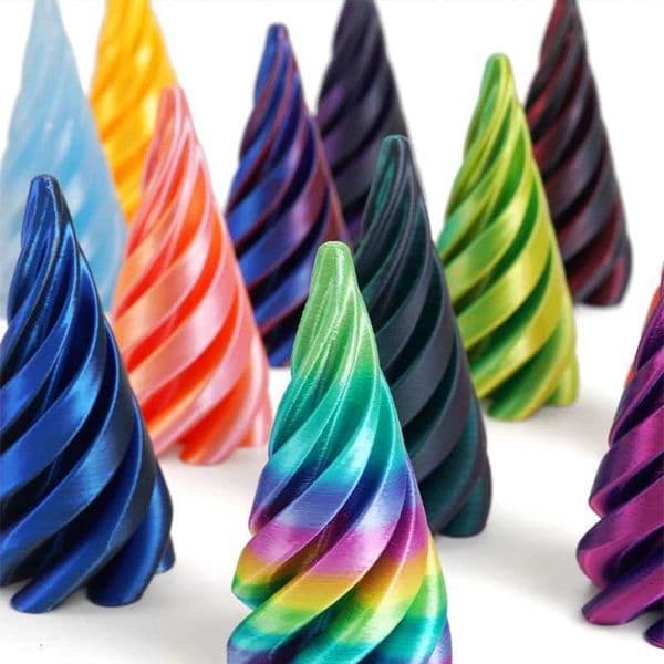 3D Printed Spiral Cone Ornament Stress Reducing Through Pyramid Toy Pyramid Passthrough Sculpture Mini Vortex Thread Illusion W250903