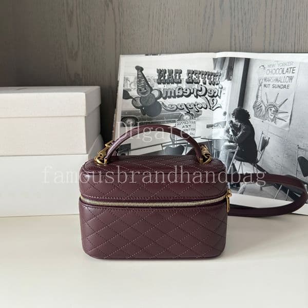 GABY Vanity Bag Lambskin Designer Handbag 18CM Mirror Quality Women Shoulder Bag With Box 25Y766731A