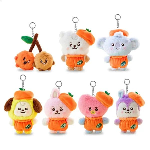 Anime BT21ed Cooky Shooky Toy Plush Toy Y2K Fashion Cartoon Orange Plush Doll Backpack Keychain Pendant Gift for Friends250903BJ