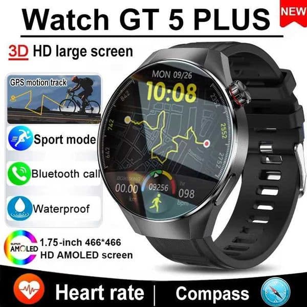 2025 New G5 Plus Smart Watch Men 175 Large Inch AMOLED HD Sn etooth Call GPS Track Compass Women smartwatches forXJ250903