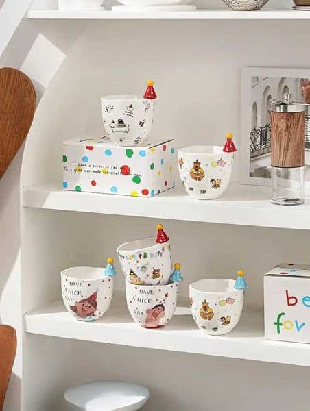 Creative hat cute holding ceramic g Y250903