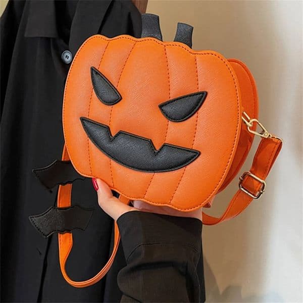 Pumpkin Crossbody Bag For Women Pumpkin Shoulder Bag Female Halloween Bag Pu Leather Demon Messenger Bag Halloween Shopper Bag 250902BJ