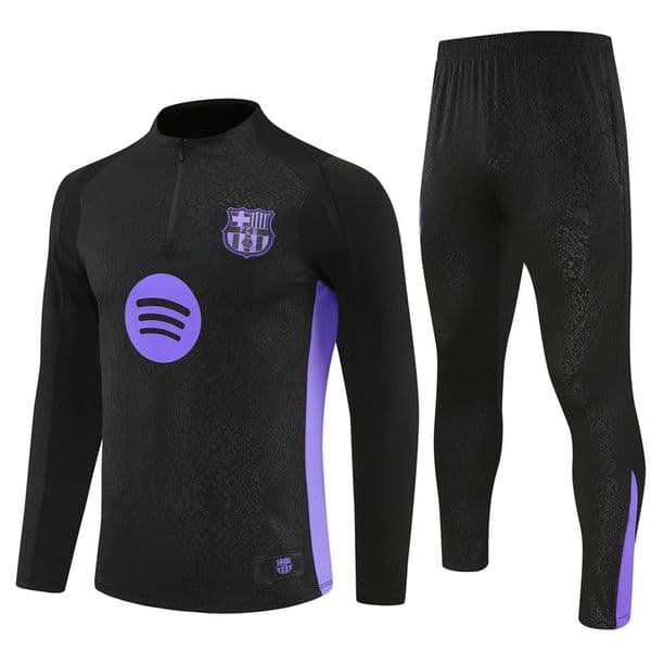 Barcelon 2526 Half pull Long sleeve TrackSuit soccer jersey football jacket kids kit training suit train tuta Chandal Jogging