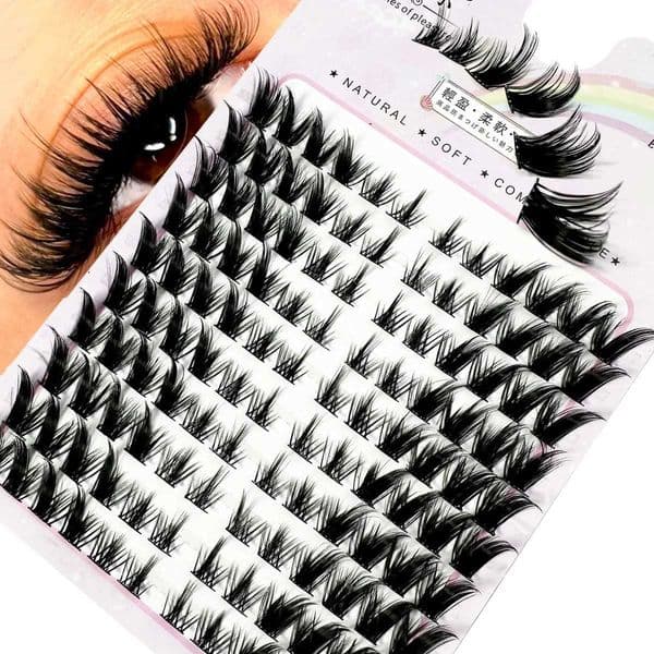 Mix 3D Fluffy Single Cluster Eyelash Extension Segmented Natural Mink Fox Eye Effect makeup Lashes Individual False eyelashes W250903