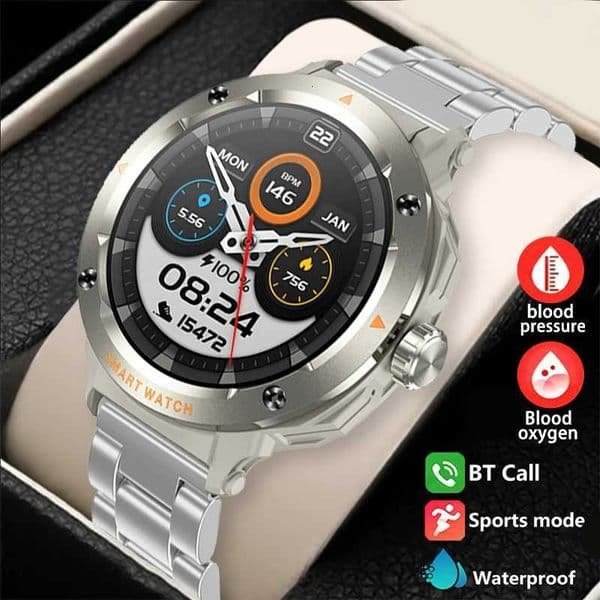 New Mens Smartwatch Custom Dial 53 etooth Call NFC Heart Rate Blood Oxygen Monitoring Android iOS Universal SmartwatchXJ250903