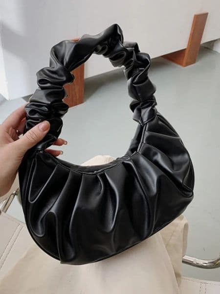 Fashion Pleated Handlebags for Women PU Cloud Bags Leisure Armpit Bag Shopping Shoulder Bags Dumpling Handbag Female Hand Bags 250902BJ