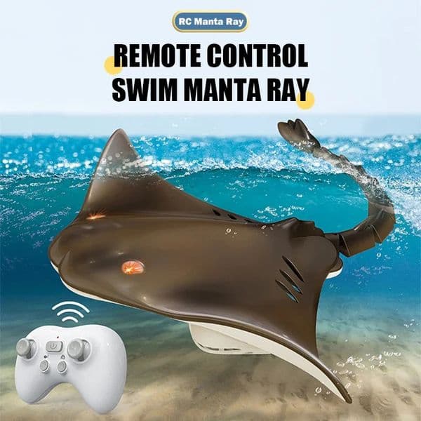 Rc Boat Kids Biomimetic Remote Control Animal for Pool Bath Tub 24G Simulation RadioControl Manta Wiith Light Children Gift 250902BJ