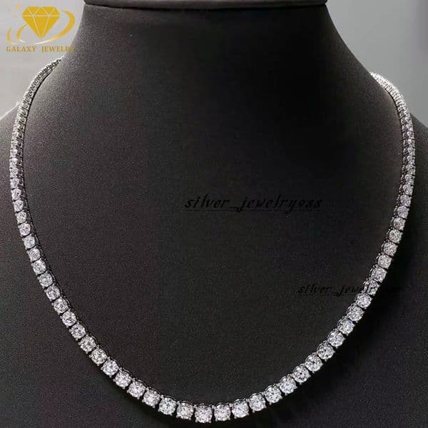 Luxury Jewelry Lab Grown Diamond Chain 925 Silver IGI Certificate Tennis Link Bracelet Necklace For Men And Women