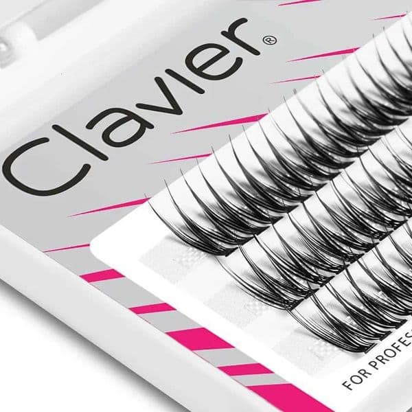 Clavier Natural Cluster Eyelash BeVshape Fishtail Shape B Curling Lash 10D Silk Soft Eyelashes Professional Makeup Tools W250903