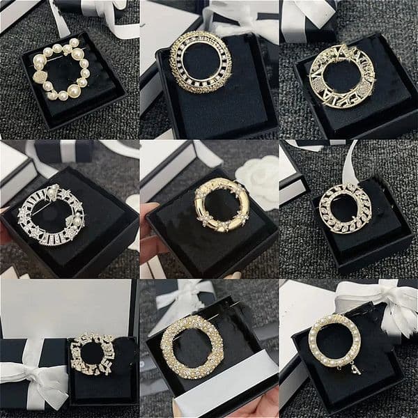 Luxurious Diamond Brooch High-quality Brooch Women's and Men's Design Jewelry Brooch High Quality Elegant and Noble Brooch Neutral Hepburn Style