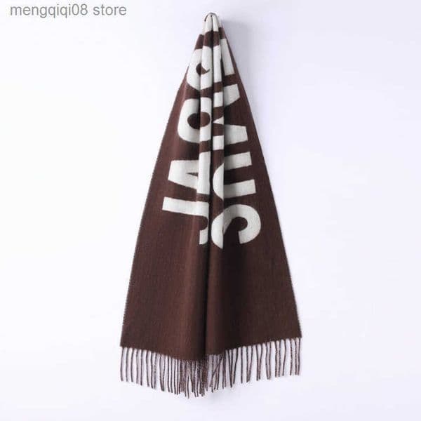 Jmus Scarf 2025 Autumn Winter New Unisex Virgin Wool Letter Jacquard Neck Warmer Shawl L250904 19XCP