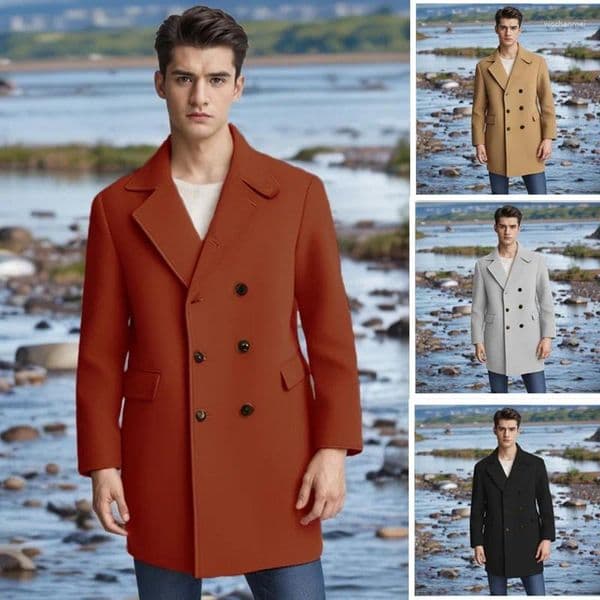 Men's Wool Europe And The United States Large-size Woolen Coat Outdoor Overalls