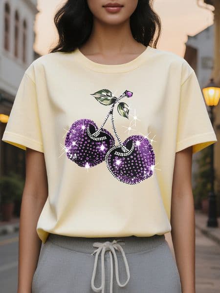 Large XL Purple T-Shirt Soft Lavender Like Hue Casual Everyday Party Top for SpringSummer Outfits Non See Through Fabric Plus Size