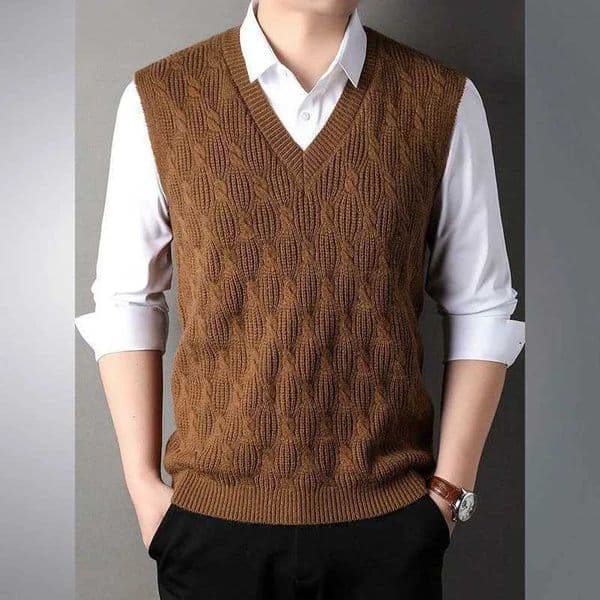 Waistcoat Sleeveless Knit Vests for Men Fleeced Thick Sweater Man Warm Knitwear Cheap Clothing Deals 2024 Y2k Harajuku AestheticXJ250904