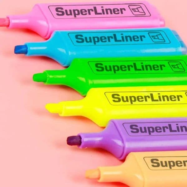 46 Colors Oblique Drawing Fluorescent Pen Markers Colorful Highlighters Art Markers Flat Shape School Office Supplies X250904