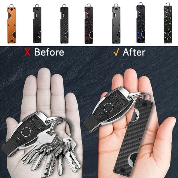 Compact Key Organizer Chain Case Minimalist PocketSized Car Holder for Keyring Keychain Loop Piece w250903BJ