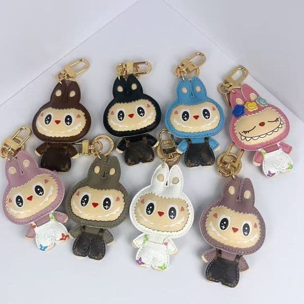 Keychain Labubu Doll Bag Charm Key Ring Designer Cute Fashion Pendant Bag Decor Accessory With Boxs