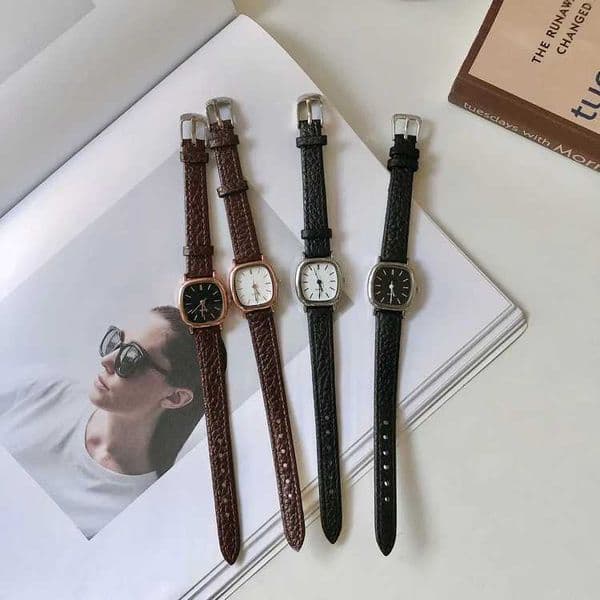 Wens Simple Vintage Watches Retro Brown Dial Wristwatch Leather Strap Wrist Watch High Quality Ladies Casual Bracelet Relojes X2509041