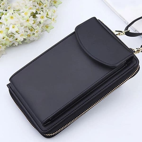 Fashion Small Phone Shoulder Bag Wallet for Women PU Leather Solid Color Crossbody Casual Shopping Coin Card Handbag Pack 250904BJ