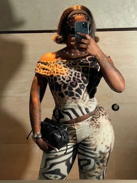 Weird Puss Leopard Print Fashion 2 Piece Set Women Slash Neck Backless TopSkinny Peach Hip Crop Pants tie Hipster Streetwear 250904BJ