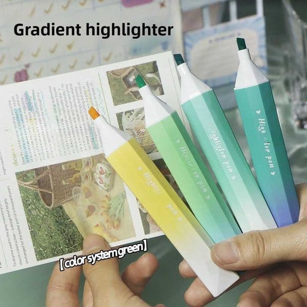 4 PcsSet Colored Highlighters High Gloss Creative for Drawing Doodling Writing Painting School Art Supplies Office Stationery X250904