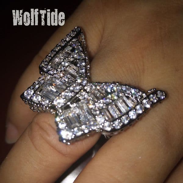 designer ring jewelry for men lab grown diamond ring Chinese Style Rhodium Plated White designer jewellery 18K Gold Plated diamond ring ice out gold mens ring gifts