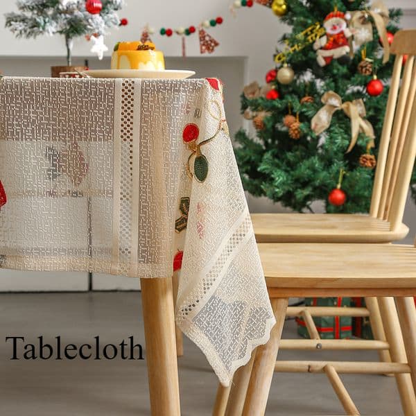 2026 Embroidery Household Non-slip Lace Rectangular Decoration Living Room Coffee TableclothE-1