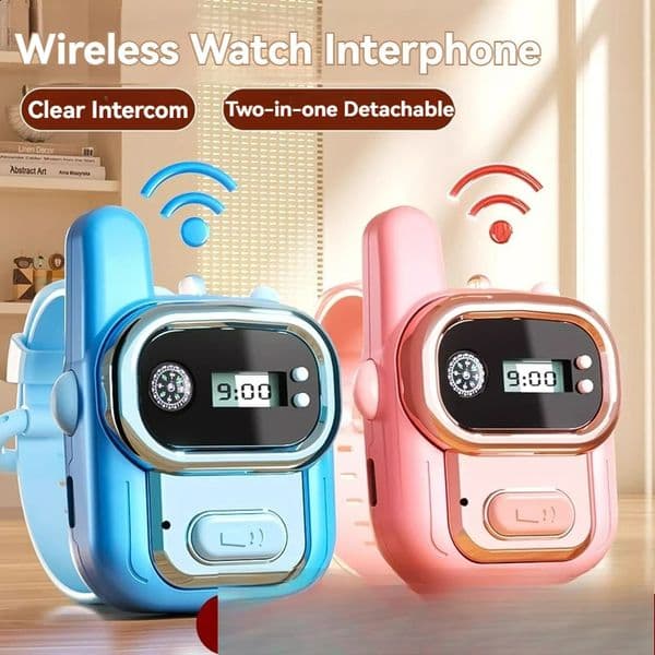 Children Walkie Talkie Wireless Watch With Light USB Charging School Outdoor Interphone Kids Education Toy Gifts For Boys Girls 250904BJ
