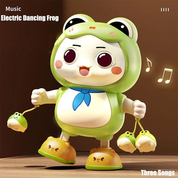 Electronic Pets Dancing Toy With Swing Light Music Cute Frog Cartoon Animal Baby Learning To Crawl Toys For Kids Gift 250904BJ