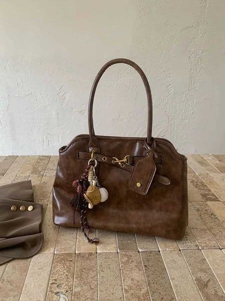 CGCBAG Vintage Designer Tote Bag Casual Lage Capacity Womens Shoulder Bag Simple Commuting PU Leather Ladies Handbags Z250903
