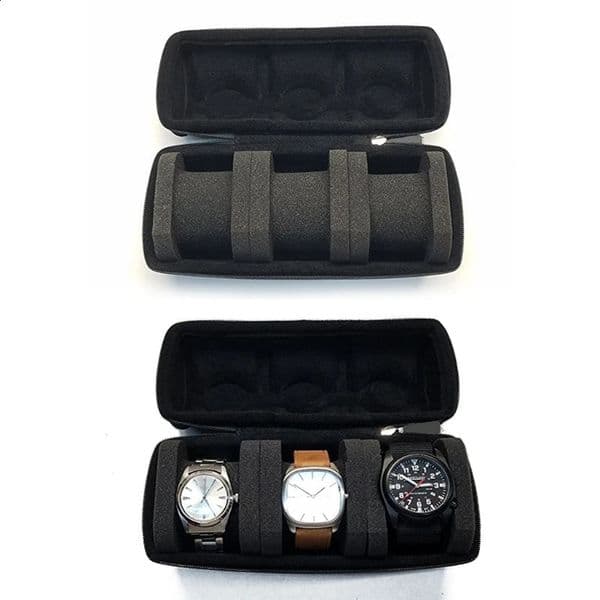 3 Slot Watch Box Collector Travel Display Case Organizer Jewelry Storage Case for Watches Ties Bracelet Necklaces Brooch 250904BJ