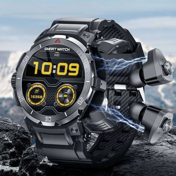 NFC Headset Smart in TWS Wireless Headphone Local Music Call Men SmartWatch Health Monitoring Waterproof Sports Watch