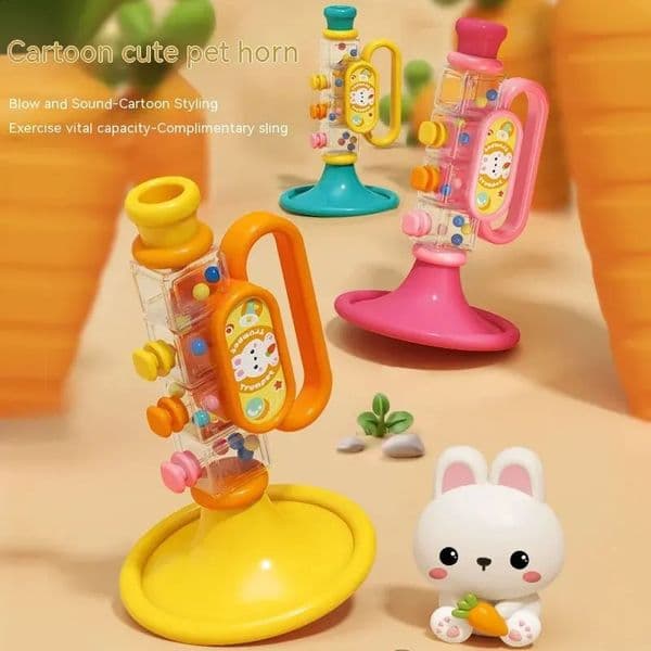 Little Rabbit Horn Childrens Toy Baby Will Blow Cartoon Harmonica Whistle Musical Instrument 250904BJ