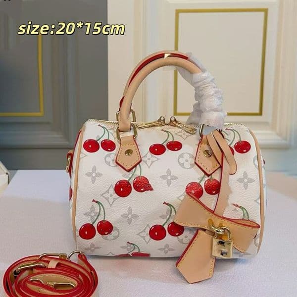 Ladies' fashionable pillow design hand-held makeup bag light luxury vintage flower classic commuting bag multiple optional shopping bags