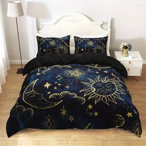 Bedding Sets Sun And Moon Set 3D Printing 2-3 Piece (No Core) For Bedroom Duvet Cover Home Decor Textile Christmas Gift Kids