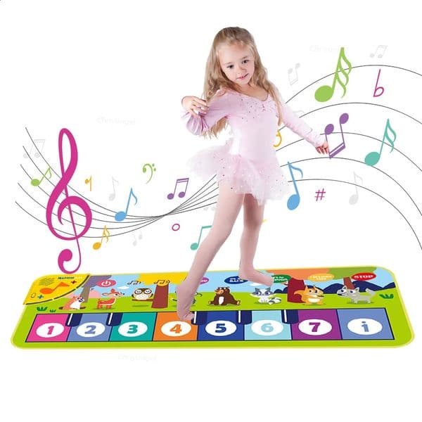 Piano Mat for Kids Toddlers Floor Keyboard Dance Mat Baby Fitness Play Musical Carpet Music Instrument Toys Girl Boy Gift 250904BJ