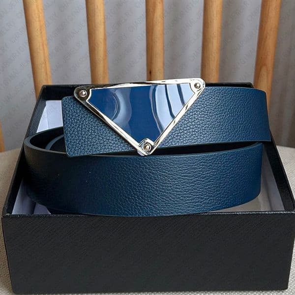 Luxury Designer Belt Men Designer Belts for Women Genuine Leather Triangle Logo Fashion Accessory Timeless Classic Stylish Casual Formal Belt Gift for Him Her