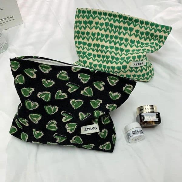 Cosmetic Bags 1pc Floral Bag - Large Capacity Travel Makeup Organizer With Exotic Leaf Design Foldable Birthday Festival Gift