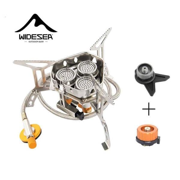 Widesea Camping Tourist Burner Big Power Gas Stove Cookware Portable Furnace Picnic Barbecue Tourism Supplies Outdoor RecreationXJ250905