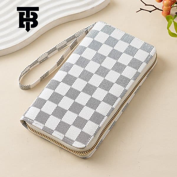TB BHULAMTE Designer 2025 Bag New Unisex Long Zipper Printed Factory Wholesale Checkered Wallet